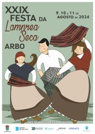 Cartel de la Fiesta Gastronómica de la Lamprea Seca de Arbo